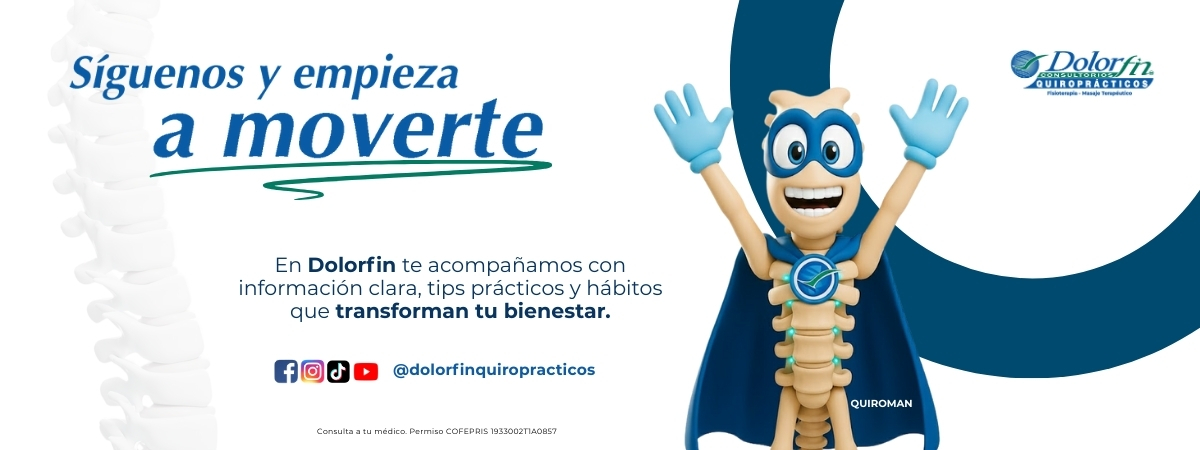 Síguenos en redes sociales Dolorfin Quiroman tips quiroprácticos diarios
